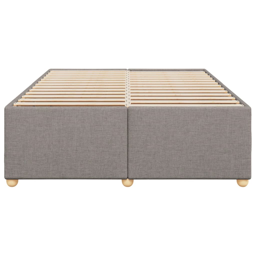 vidaXL Cadru de pat fără saltea, gri taupe, 140x200 cm, textil vidaXL Cadru de pat fără saltea, gri taupe, 140x200 cm, textil