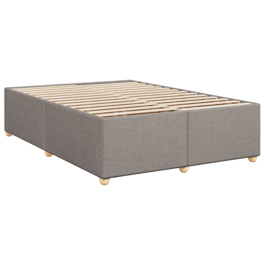 vidaXL Cadru de pat fără saltea, gri taupe, 160x200 cm, textil vidaXL Cadru de pat fără saltea, gri taupe, 160x200 cm, textil