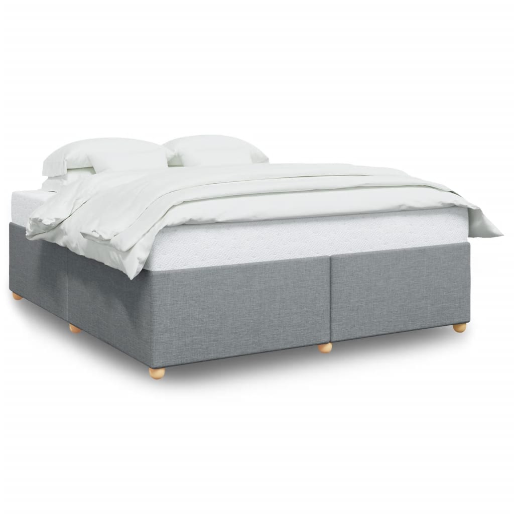 vidaXL Cadru de pat fără saltea, gri deschis, 180x200 cm, textil