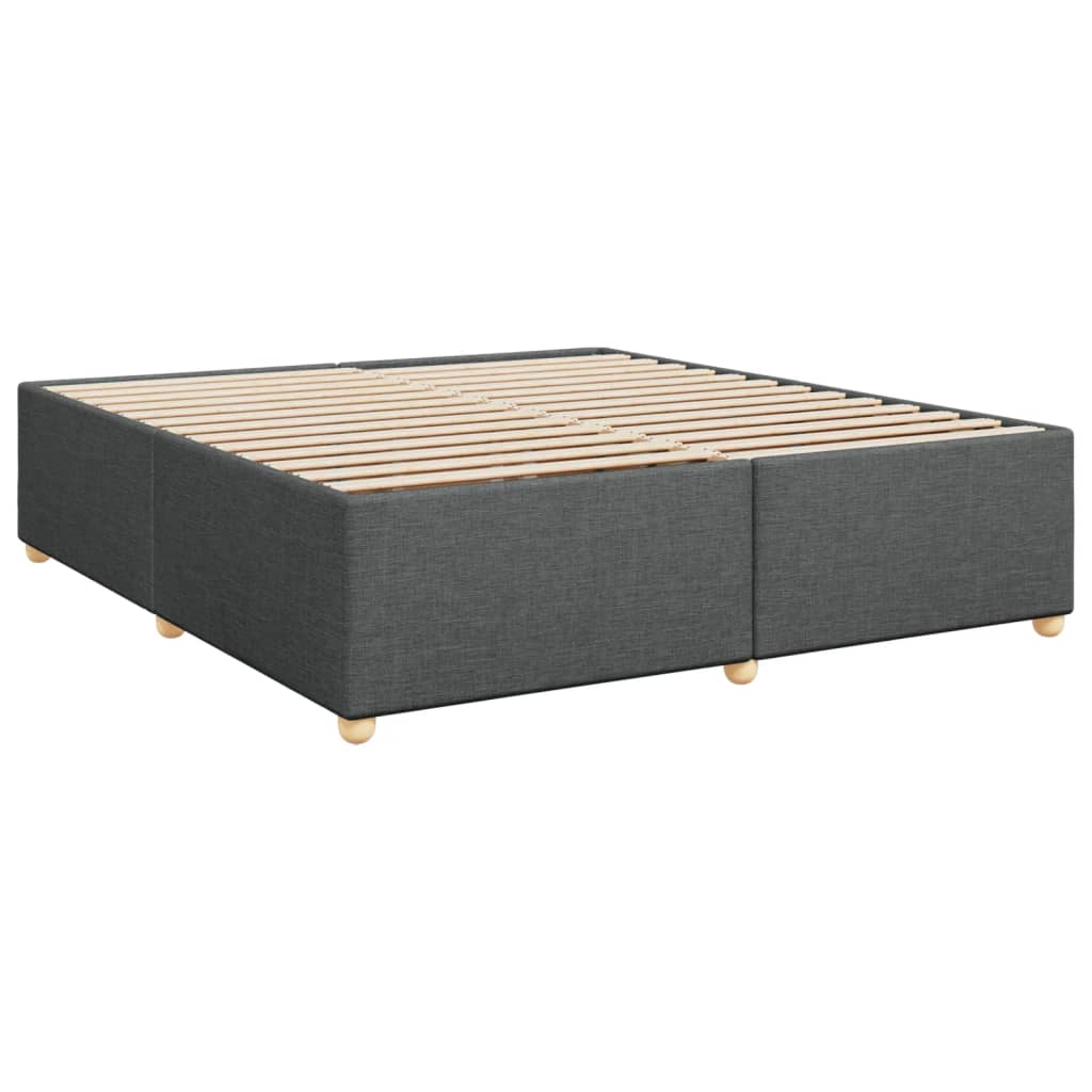 vidaXL Cadru de pat fără saltea, gri închis, 180x200 cm, textil