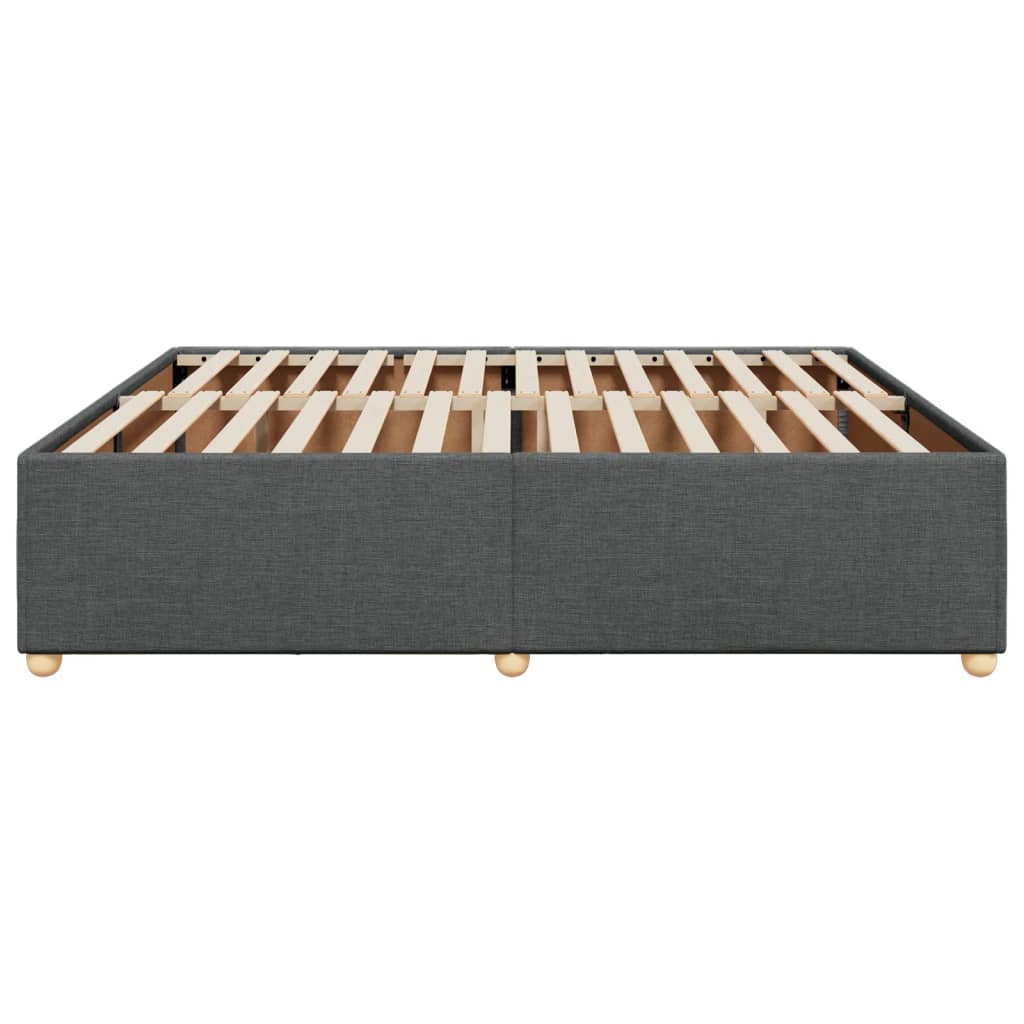 vidaXL Cadru de pat fără saltea, gri închis, 180x200 cm, textil