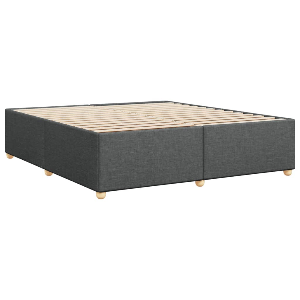 vidaXL Cadru de pat fără saltea, gri închis, 180x200 cm, textil