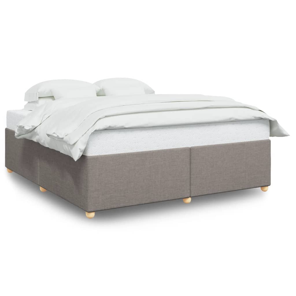 vidaXL Cadru de pat fără saltea, gri taupe, 180x200 cm, textil vidaXL Cadru de pat fără saltea, gri taupe, 180x200 cm, textil