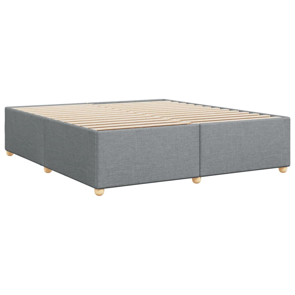 vidaXL Cadru de pat fără saltea, gri deschis, 200x200 cm, textil