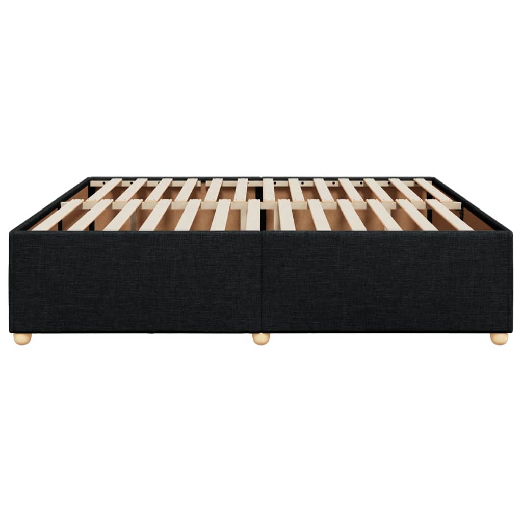 vidaXL Cadru de pat fără saltea, negru, 200x200 cm, textil vidaXL Cadru de pat fără saltea, negru, 200x200 cm, textil