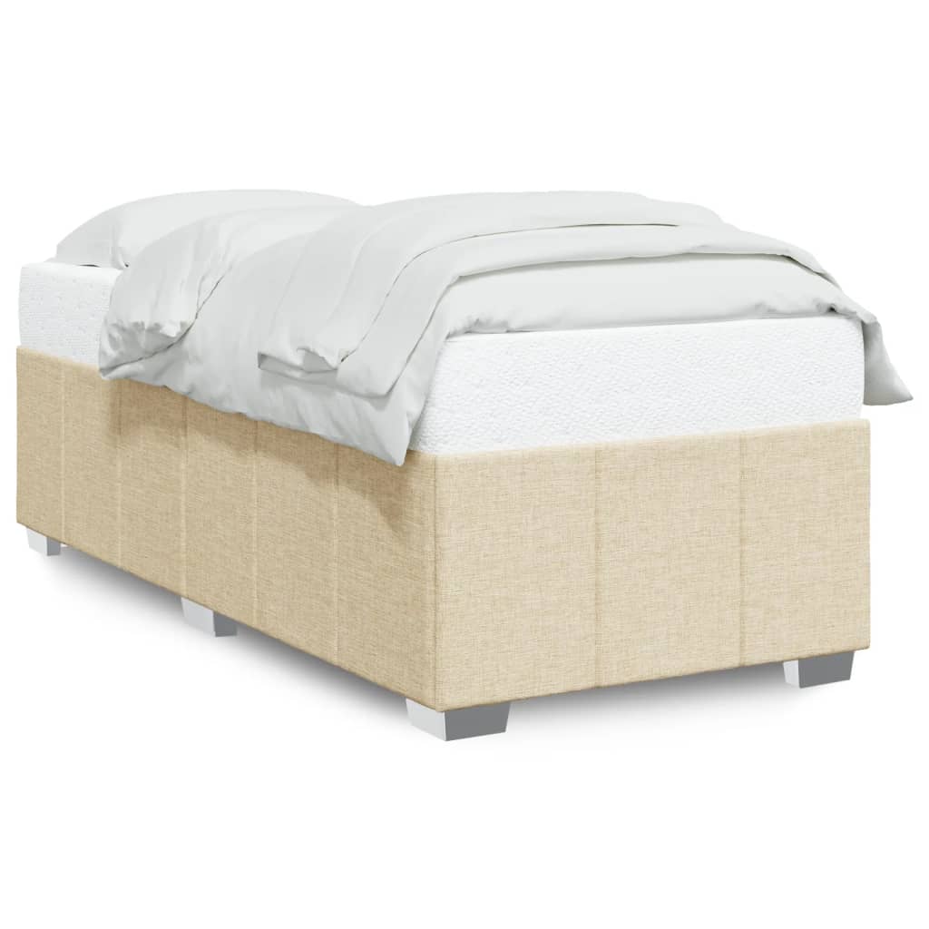 vidaXL Cadru de pat fără saltea cremă 80x200 cm țesătură