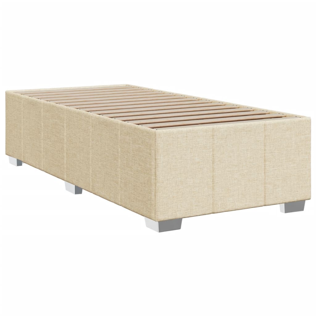 vidaXL Cadru de pat fără saltea cremă 80x200 cm țesătură