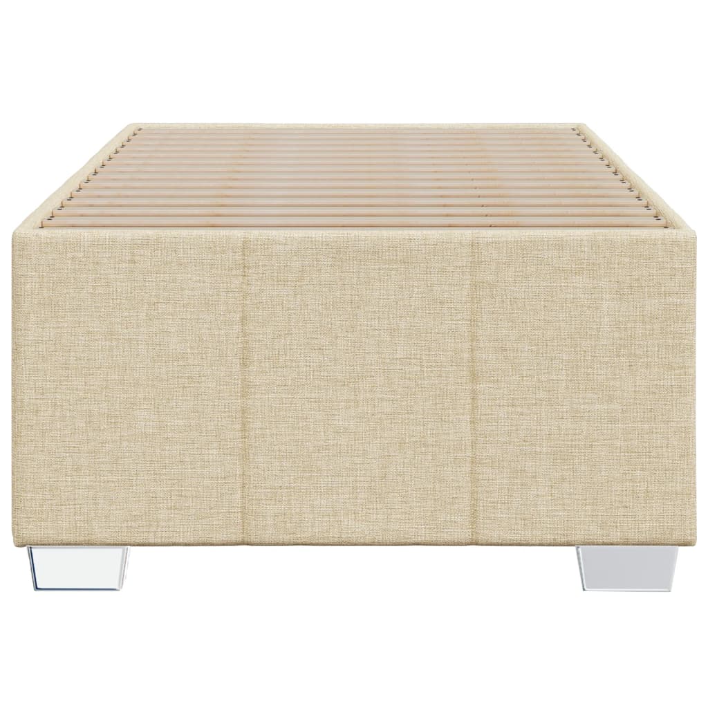 vidaXL Cadru de pat fără saltea cremă 80x200 cm țesătură