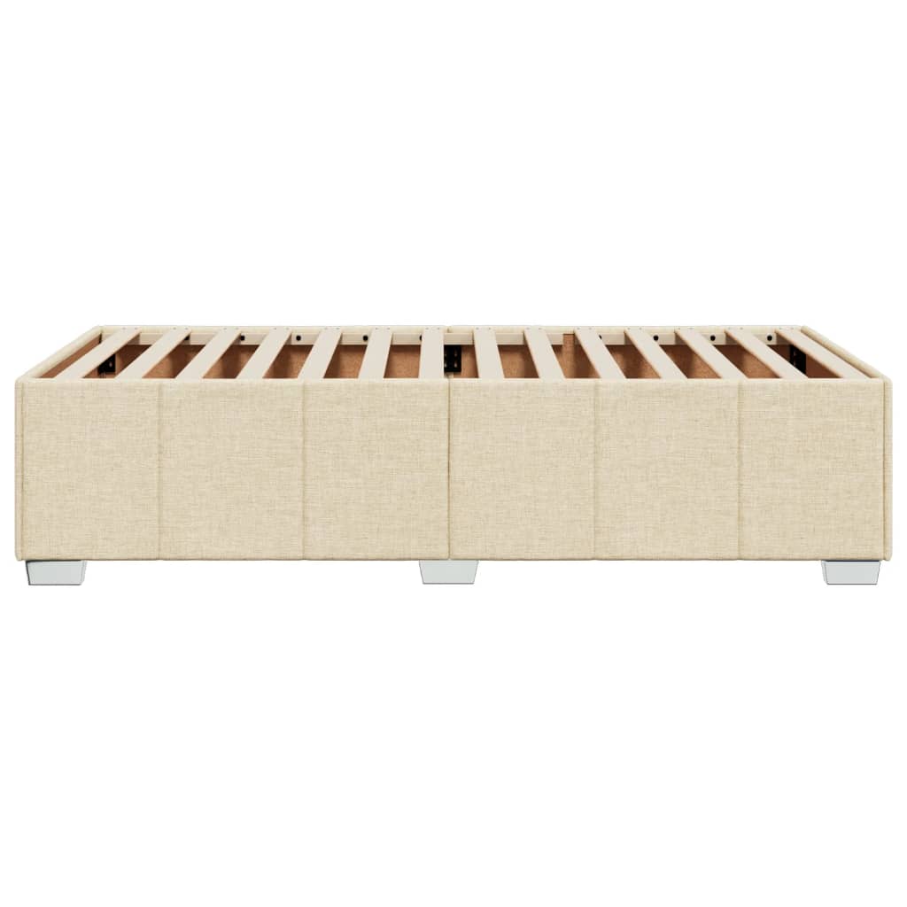 vidaXL Cadru de pat fără saltea cremă 80x200 cm țesătură
