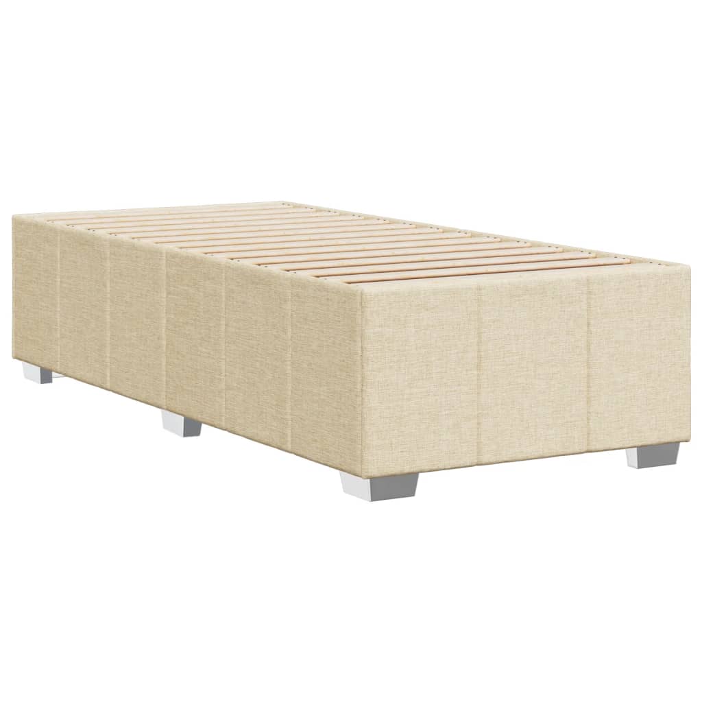 vidaXL Cadru de pat fără saltea cremă 80x200 cm țesătură