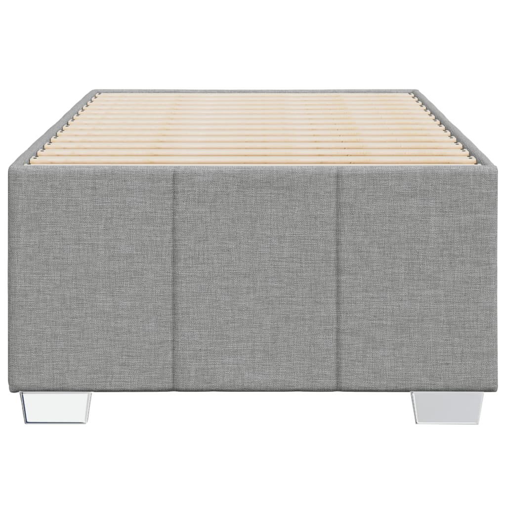 vidaXL Cadru de pat fără saltea, gri deschis, 90x190 cm, textil