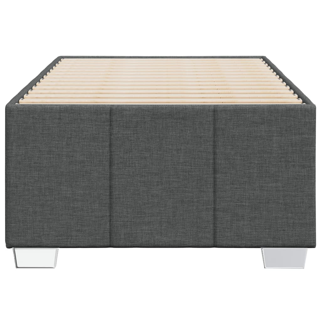vidaXL Cadru de pat fără saltea, gri închis, 90x190 cm, textil vidaXL Cadru de pat fără saltea, gri închis, 90x190 cm, textil