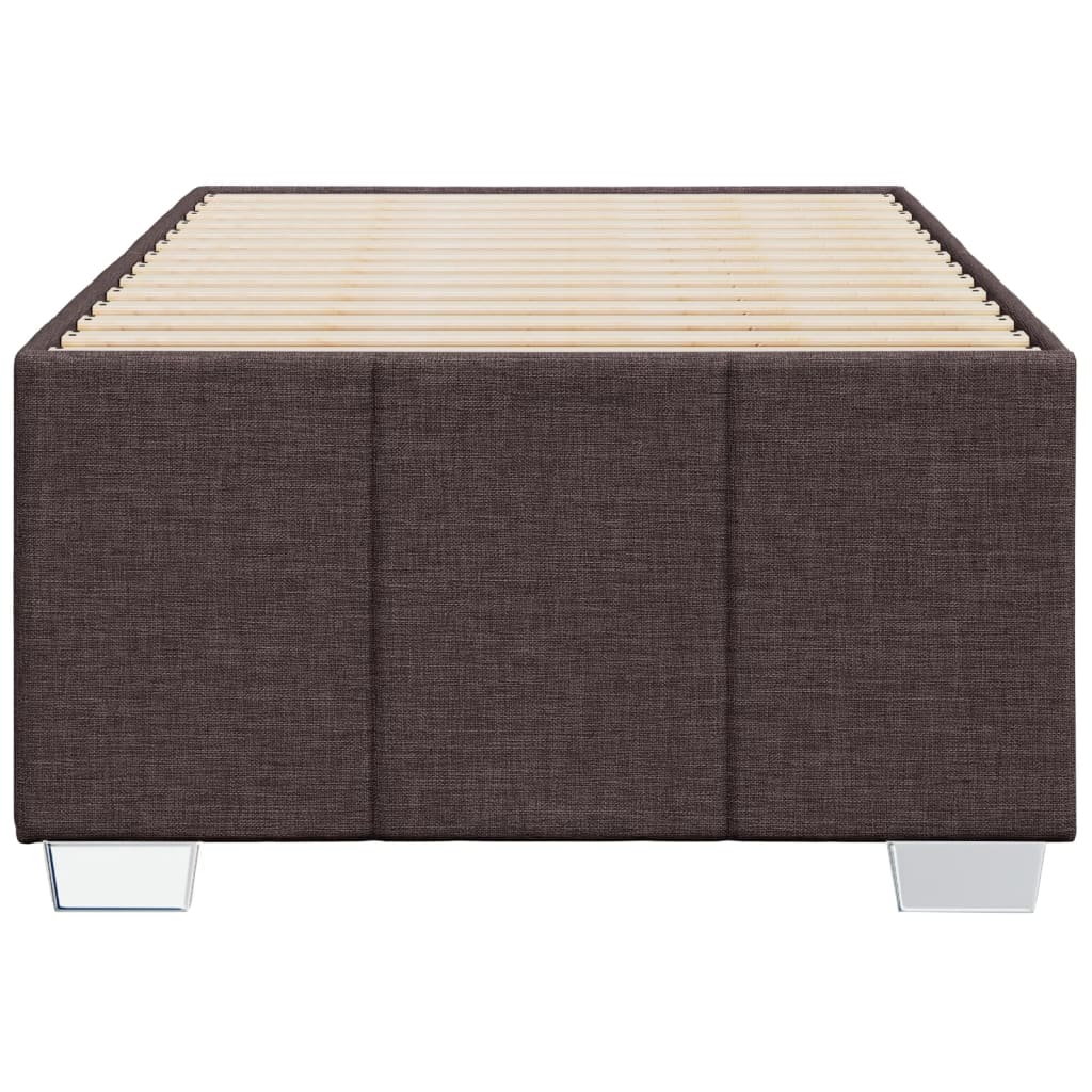 vidaXL Cadru de pat fără saltea, maro închis, 90x190 cm, textil vidaXL Cadru de pat fără saltea, maro închis, 90x190 cm, textil