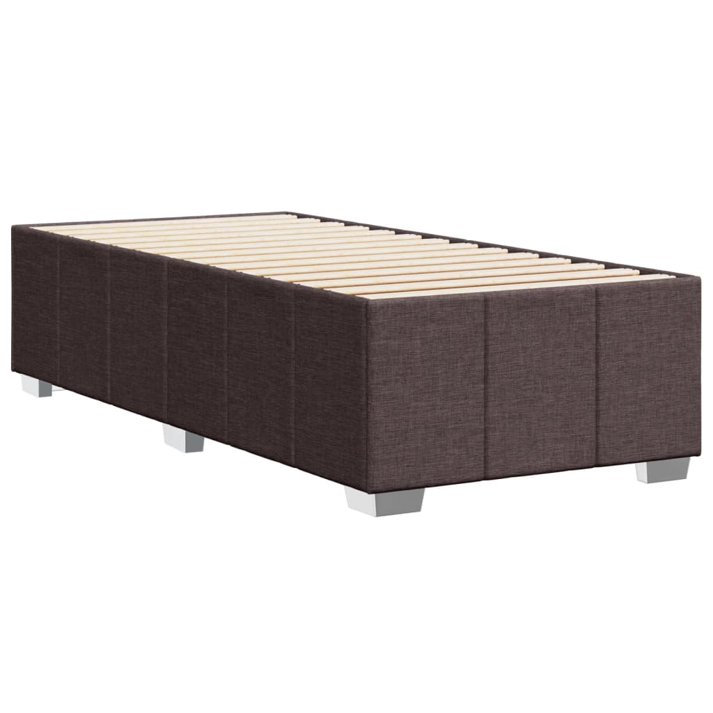 vidaXL Cadru de pat fără saltea, maro închis, 90x190 cm, textil vidaXL Cadru de pat fără saltea, maro închis, 90x190 cm, textil