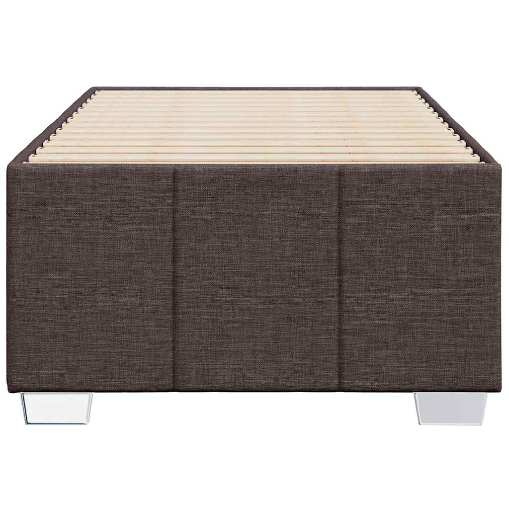 vidaXL Cadru de pat fără saltea, maro închis, 90x200 cm, textil vidaXL Cadru de pat fără saltea, maro închis, 90x200 cm, textil