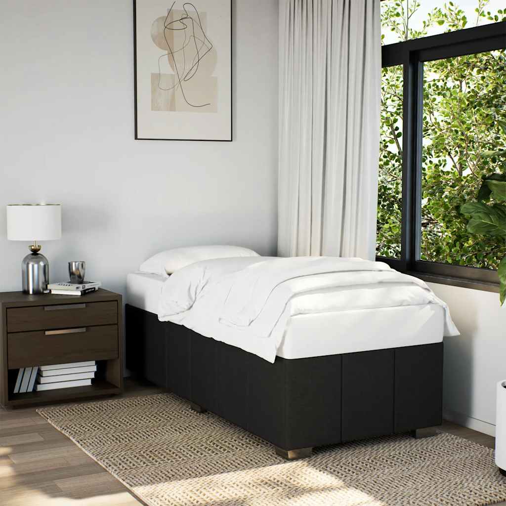 vidaXL Cadru de pat fără saltea, negru, 100x200 cm, textil vidaXL Cadru de pat fără saltea, negru, 100x200 cm, textil
