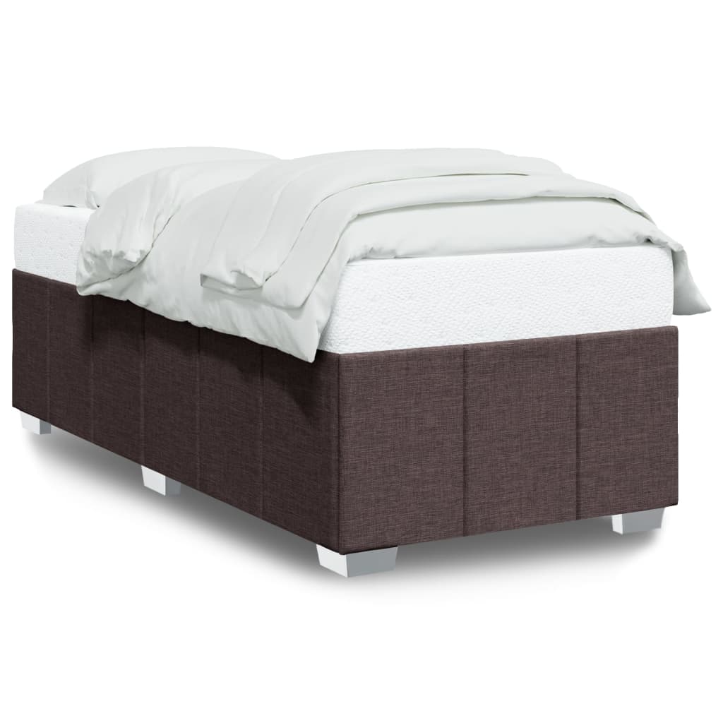 vidaXL Cadru de pat fără saltea, maro închis, 100x200 cm, textil vidaXL Cadru de pat fără saltea, maro închis, 100x200 cm, textil
