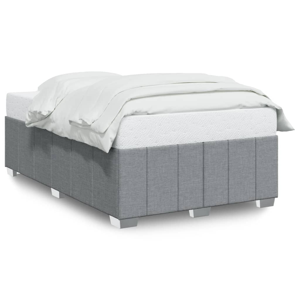 vidaXL Cadru de pat fără saltea țesătură gri deschis 120x190 cm