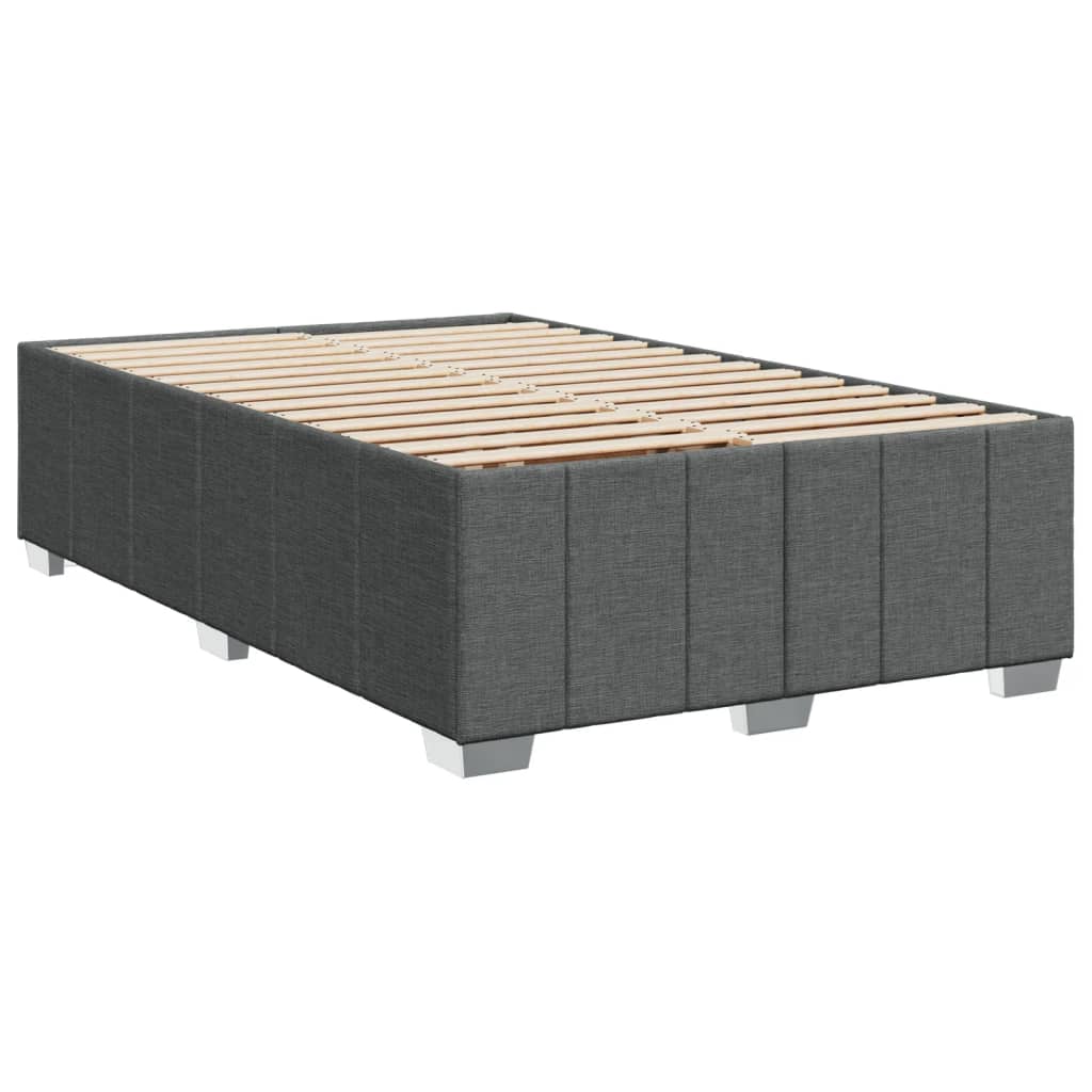vidaXL Cadru de pat fără saltea gri închis 120x190 cm țesătură