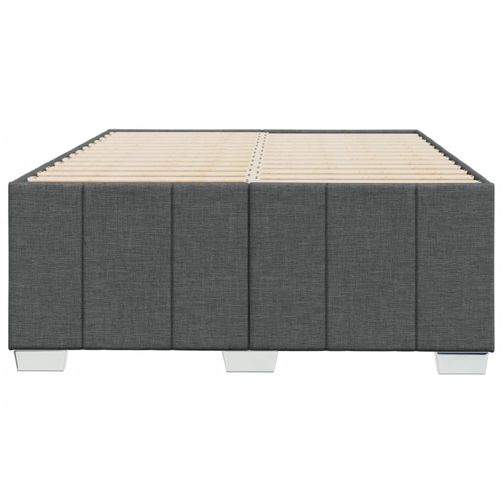 vidaXL Cadru de pat fără saltea gri închis 120x190 cm țesătură