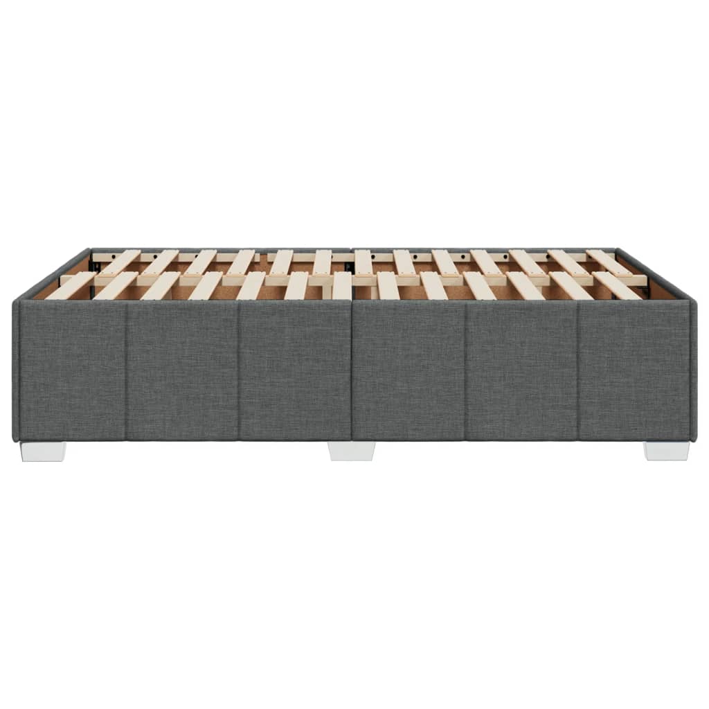 vidaXL Cadru de pat fără saltea gri închis 120x190 cm țesătură
