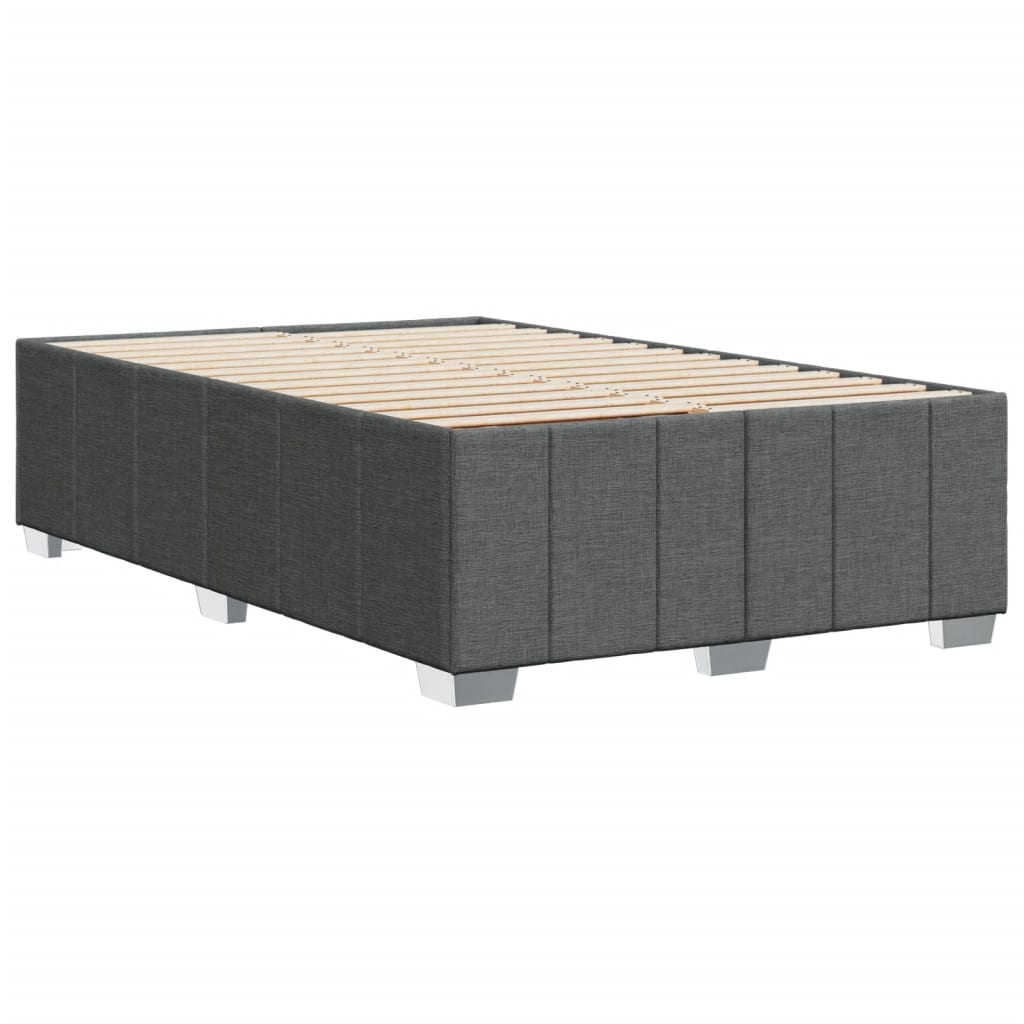 vidaXL Cadru de pat fără saltea gri închis 120x190 cm țesătură