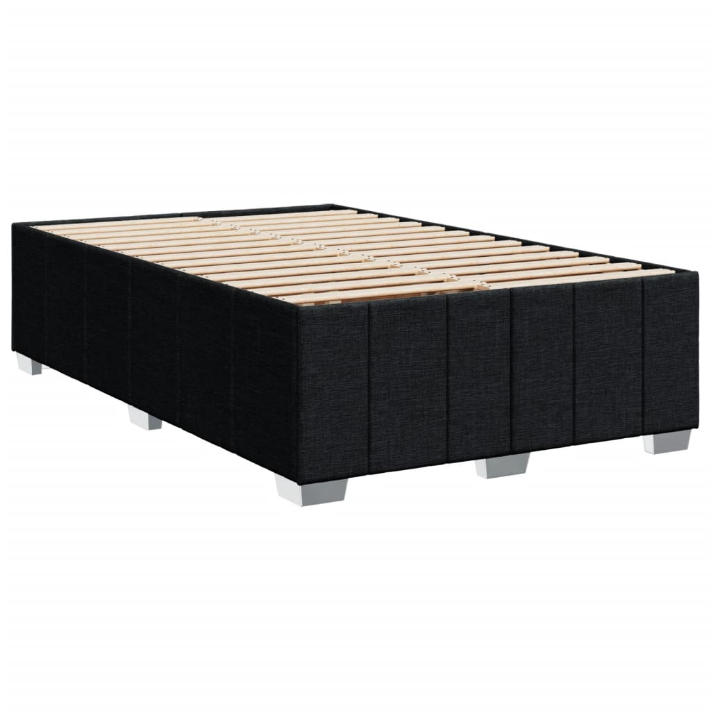 vidaXL Cadru de pat fără saltea Negru 120x190 cm țesătură