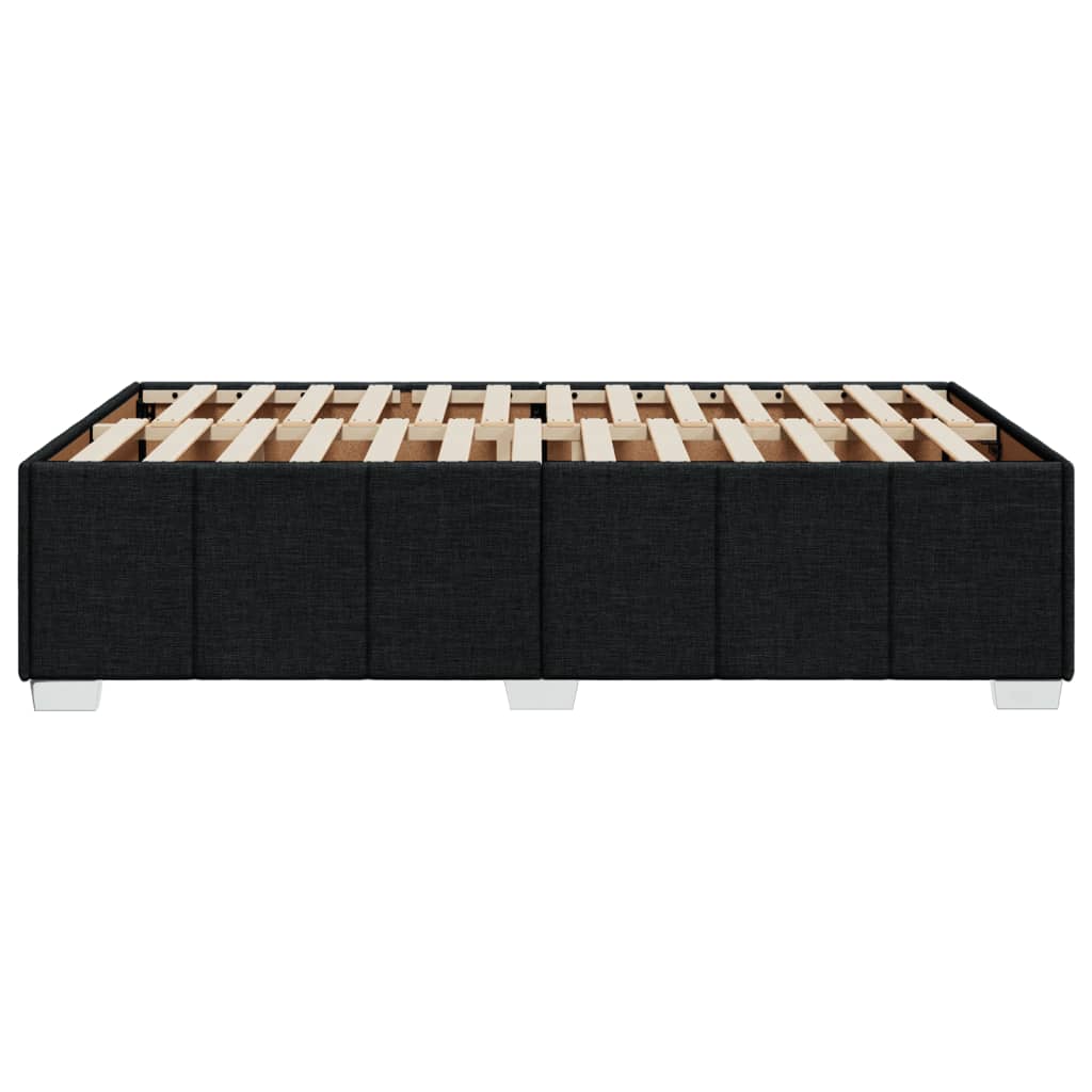 vidaXL Cadru de pat fără saltea Negru 120x190 cm țesătură