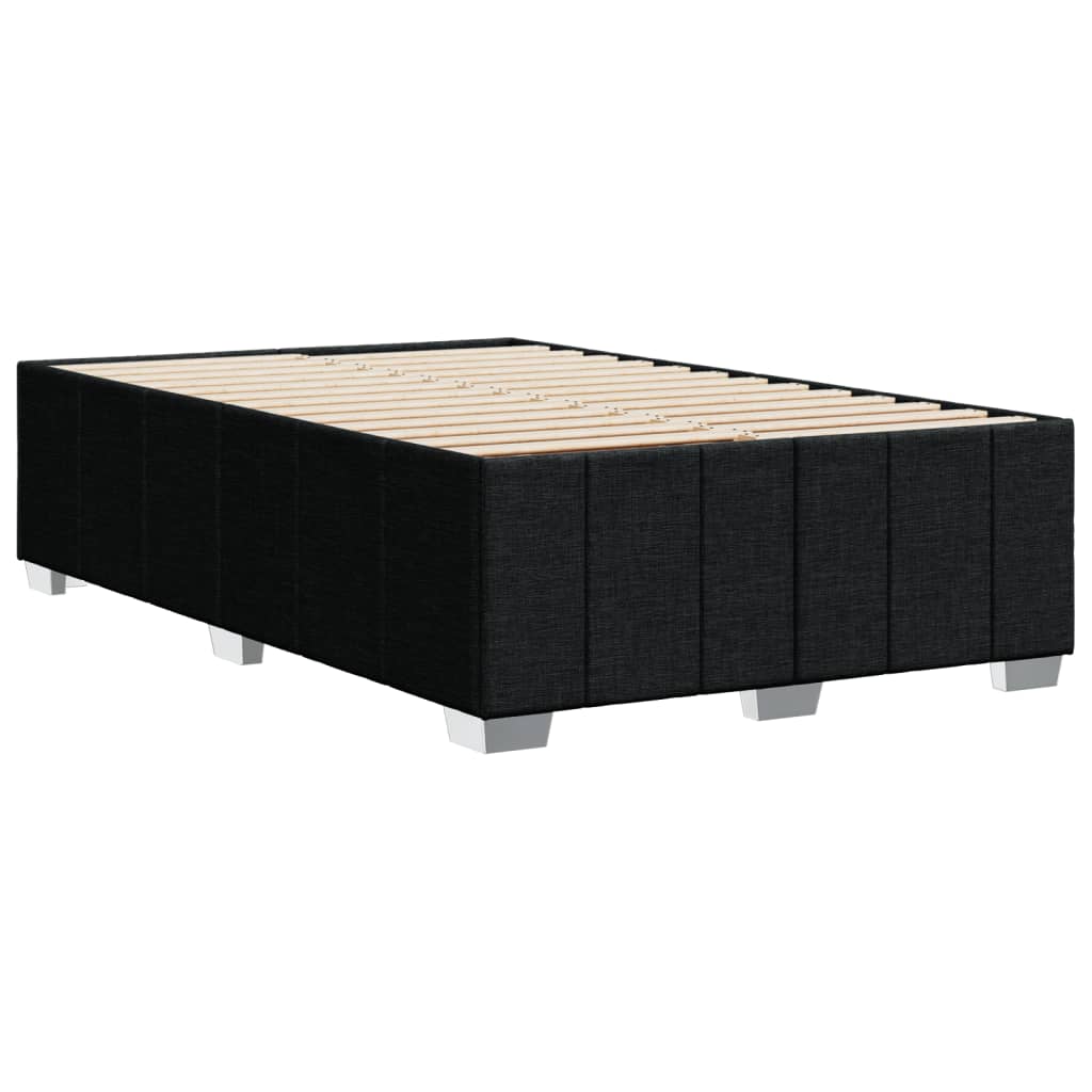 vidaXL Cadru de pat fără saltea Negru 120x190 cm țesătură