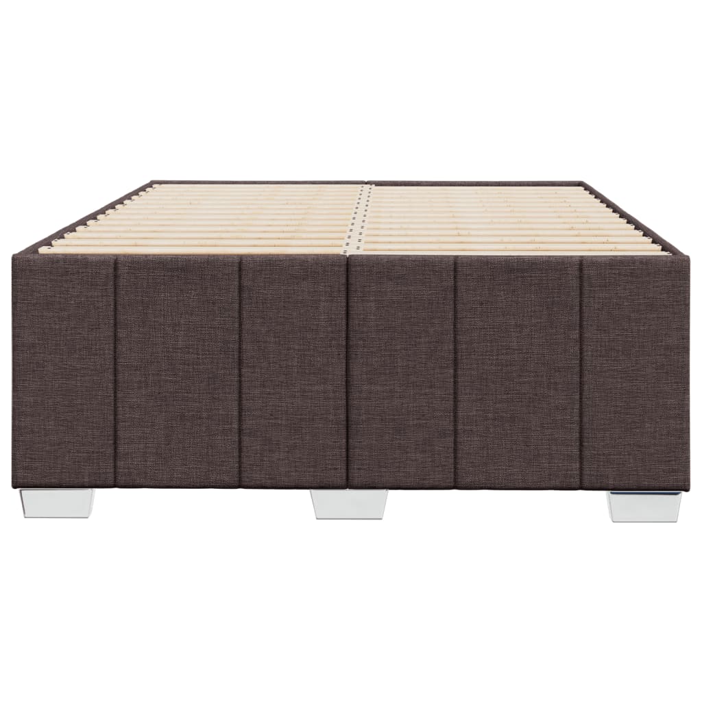 vidaXL Cadru de pat fără saltea țesătură maro 120x190 cm țesătură