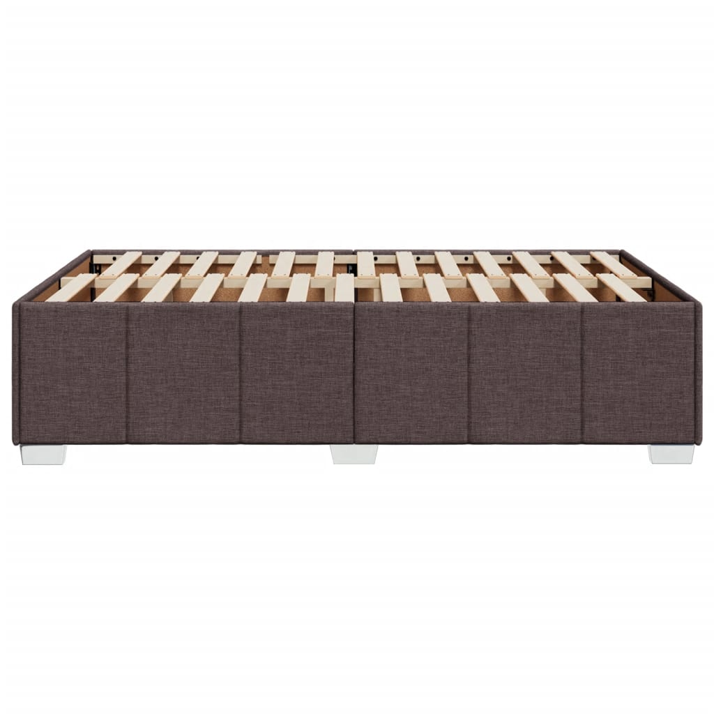 vidaXL Cadru de pat fără saltea țesătură maro 120x190 cm țesătură