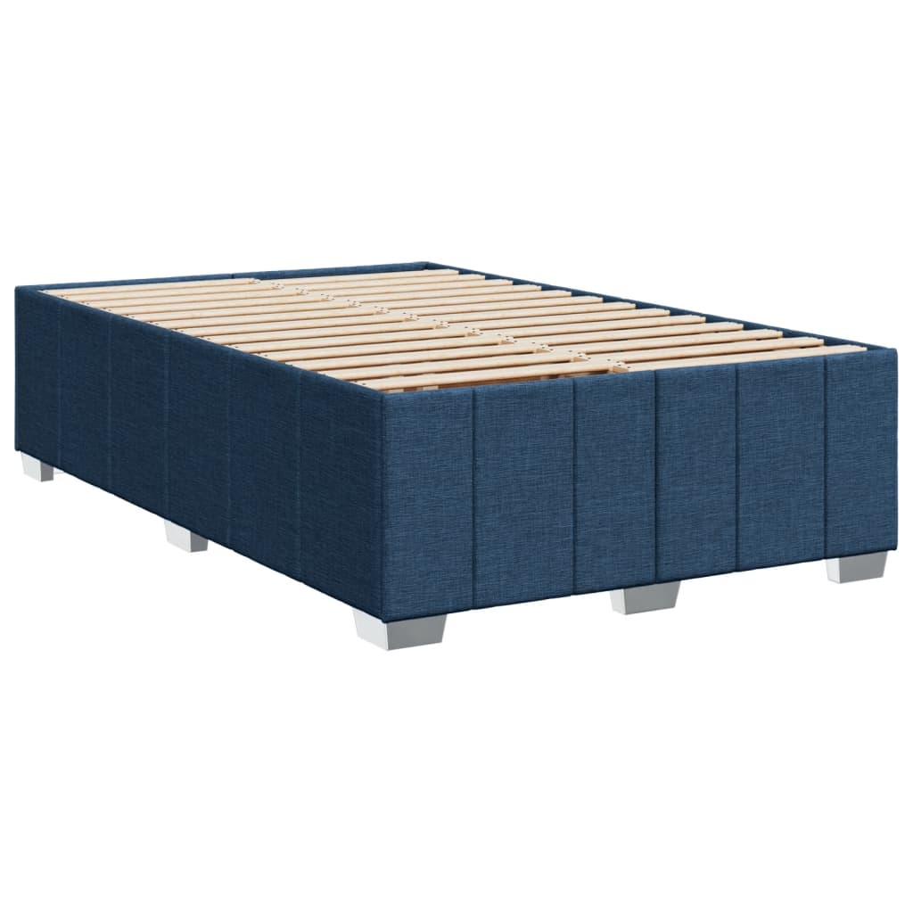 vidaXL Cadru de pat fără saltea Albastru 120x190 cm țesătură