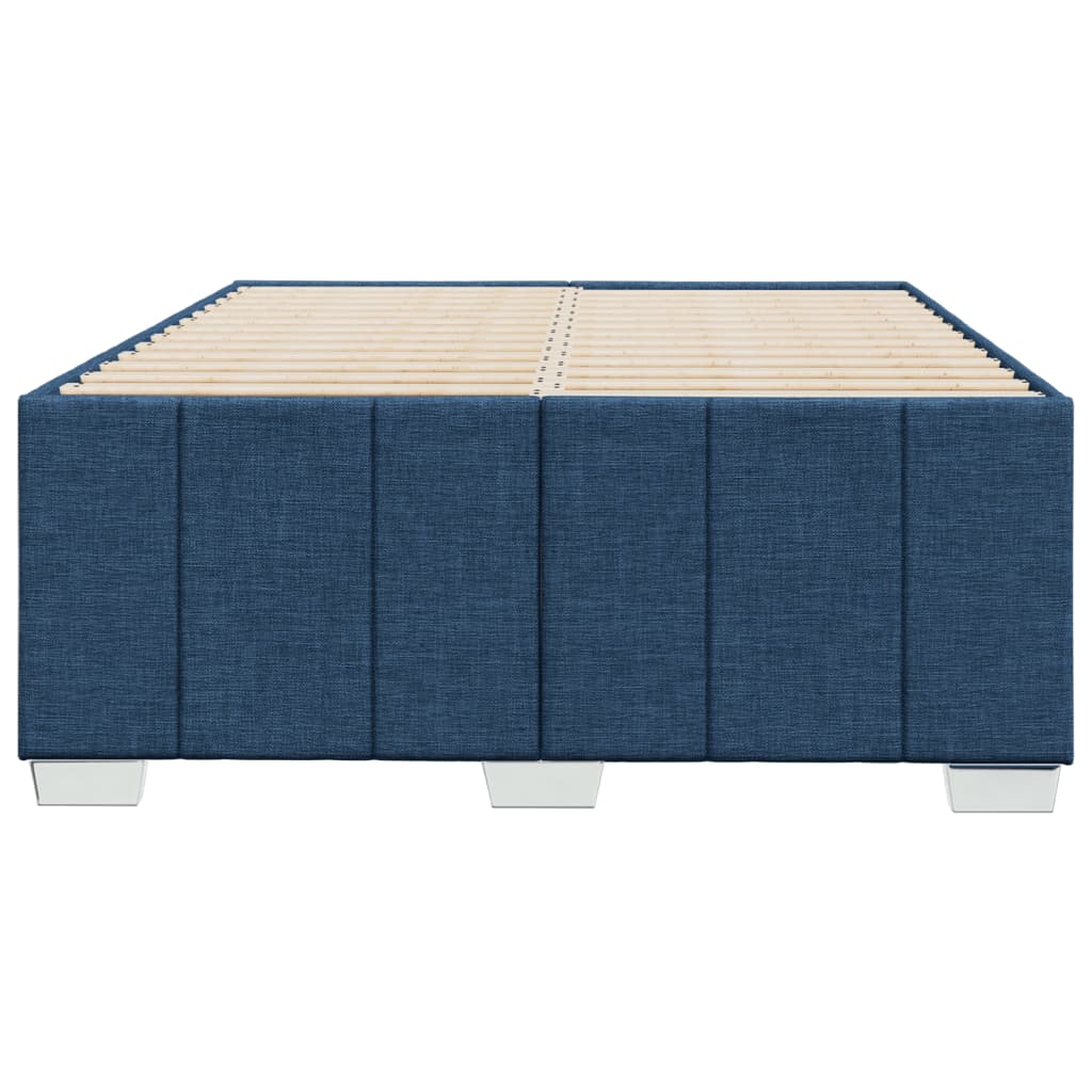 vidaXL Cadru de pat fără saltea Albastru 120x190 cm țesătură