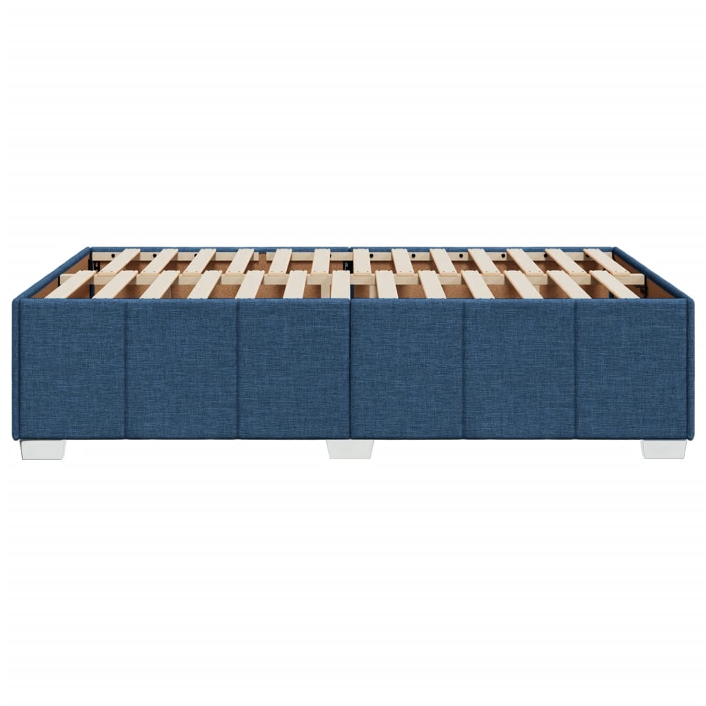 vidaXL Cadru de pat fără saltea Albastru 120x190 cm țesătură