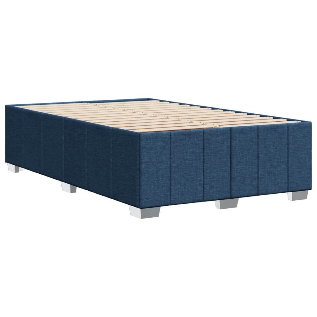 vidaXL Cadru de pat fără saltea Albastru 120x190 cm țesătură
