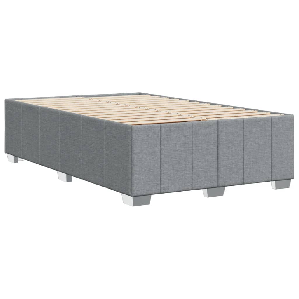 vidaXL Cadru de pat fără saltea, gri deschis, 120x200 cm, textil