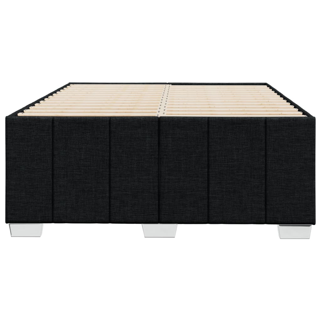 vidaXL Cadru de pat fără saltea, negru, 120x200 cm, textil