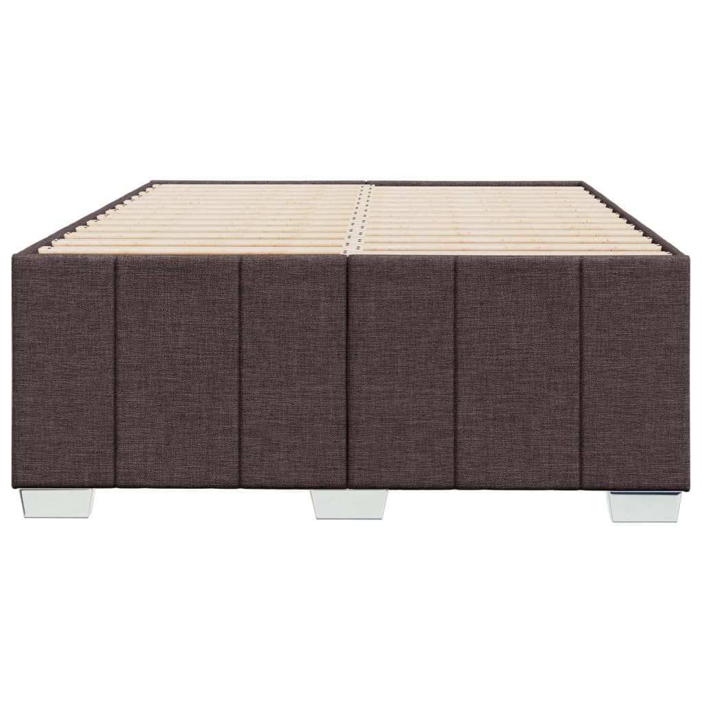 vidaXL Cadru de pat fără saltea, maro închis, 120x200 cm, textil vidaXL Cadru de pat fără saltea, maro închis, 120x200 cm, textil