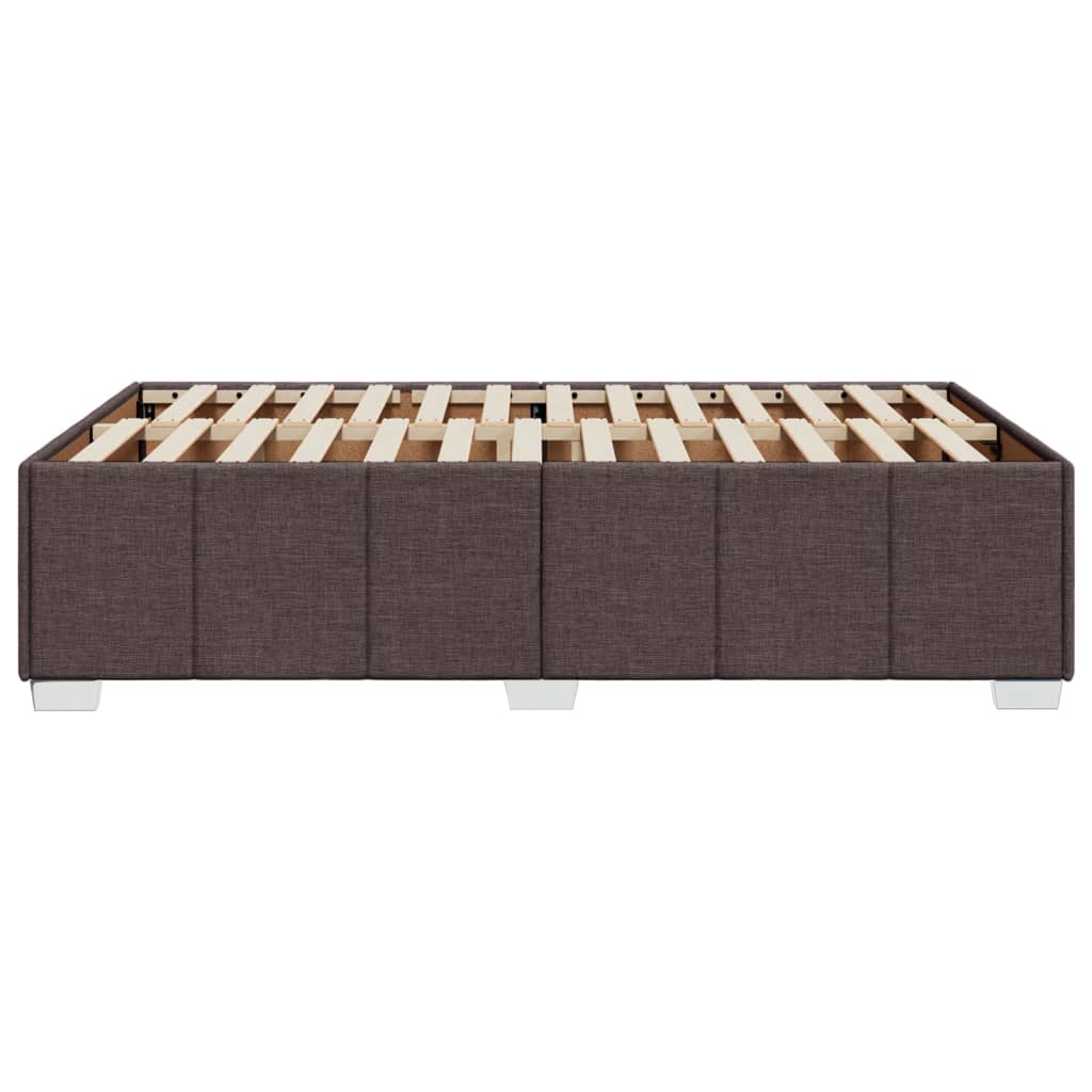 vidaXL Cadru de pat fără saltea, maro închis, 120x200 cm, textil vidaXL Cadru de pat fără saltea, maro închis, 120x200 cm, textil