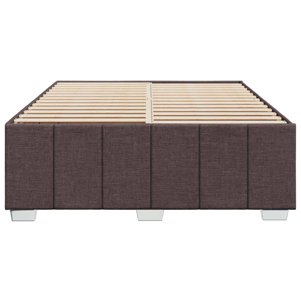 vidaXL Cadru de pat fără saltea, maro închis, 140x200 cm, textil vidaXL Cadru de pat fără saltea, maro închis, 140x200 cm, textil