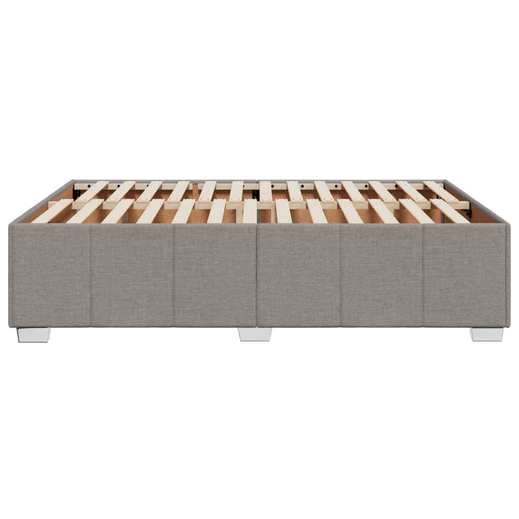 vidaXL Cadru de pat fără saltea, gri taupe, 140x190 cm, textil vidaXL Cadru de pat fără saltea, gri taupe, 140x190 cm, textil