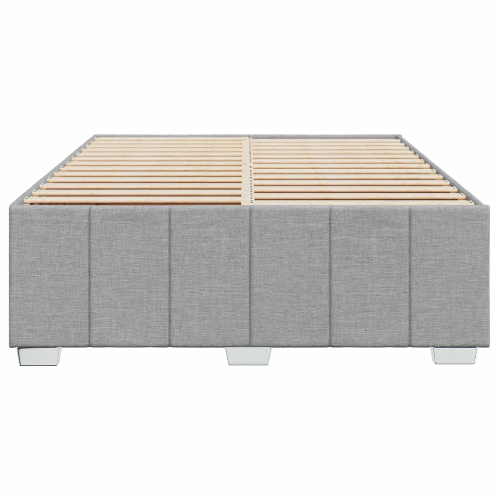 vidaXL Cadru de pat fără saltea, gri deschis, 140x200 cm, textil