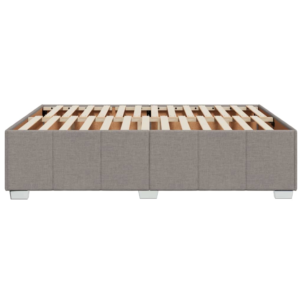 vidaXL Cadru de pat fără saltea, gri taupe, 140x200 cm, textil vidaXL Cadru de pat fără saltea, gri taupe, 140x200 cm, textil