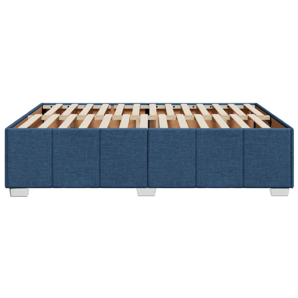 vidaXL Cadru de pat fără saltea, albastru, 140x200 cm, textil