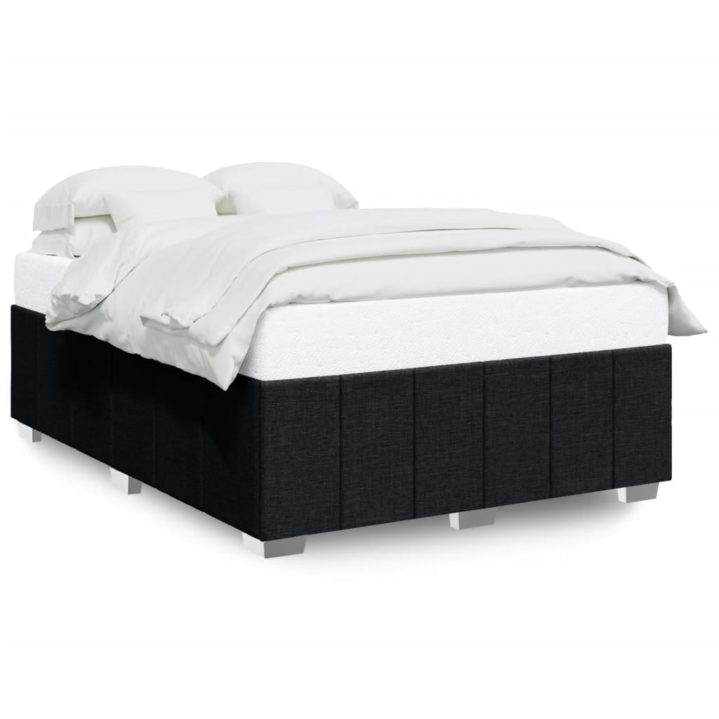 vidaXL Cadru de pat fără saltea, negru, 160x200 cm, textil vidaXL Cadru de pat fără saltea, negru, 160x200 cm, textil
