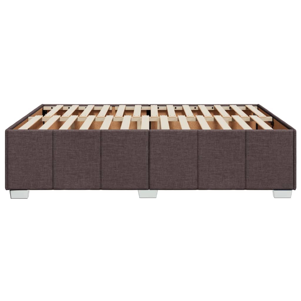 vidaXL Cadru de pat fără saltea, maro închis, 160x200 cm, textil vidaXL Cadru de pat fără saltea, maro închis, 160x200 cm, textil