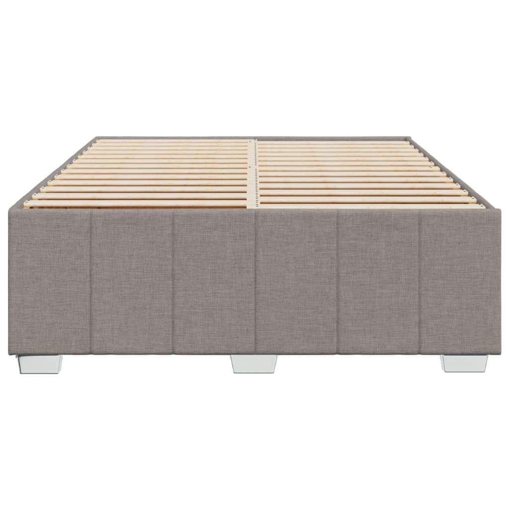 vidaXL Cadru de pat fără saltea, gri taupe, 160x200 cm, textil vidaXL Cadru de pat fără saltea, gri taupe, 160x200 cm, textil