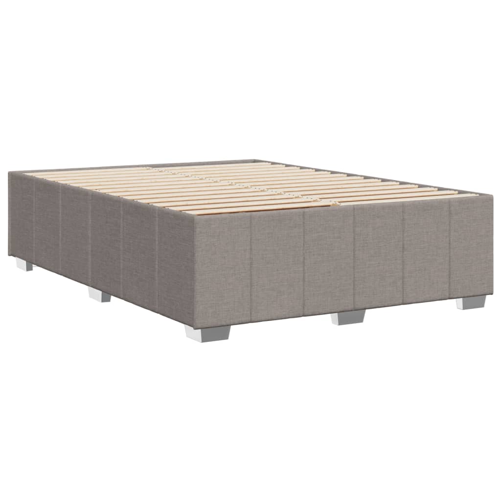 vidaXL Cadru de pat fără saltea, gri taupe, 160x200 cm, textil vidaXL Cadru de pat fără saltea, gri taupe, 160x200 cm, textil
