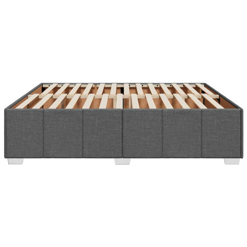 vidaXL Cadru de pat fără saltea, gri închis, 180x200 cm, textil