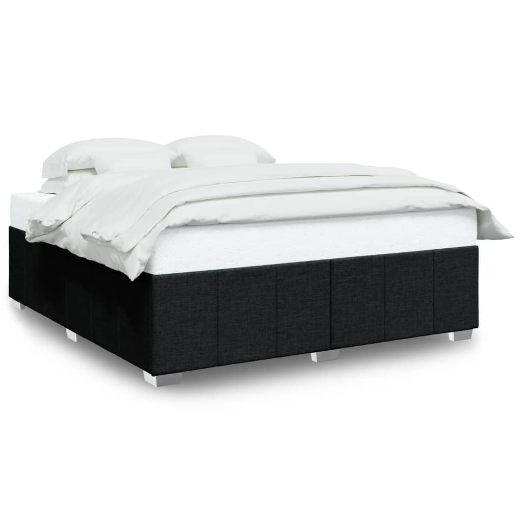 vidaXL Cadru de pat fără saltea, negru, 180x200 cm, textil vidaXL Cadru de pat fără saltea, negru, 180x200 cm, textil
